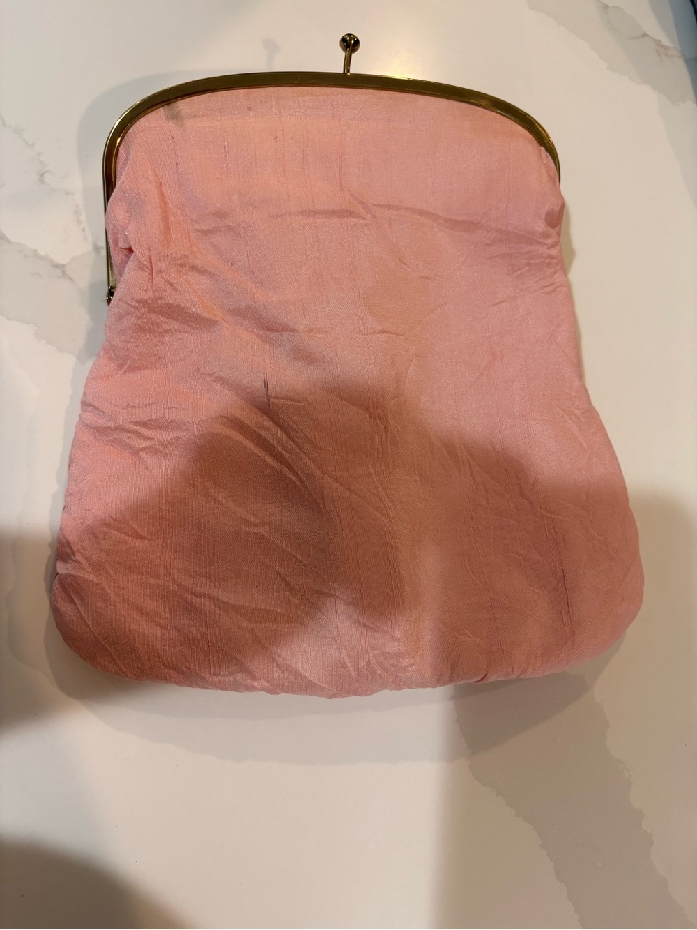Classic Pink Kiss-Lock Evening Clutch